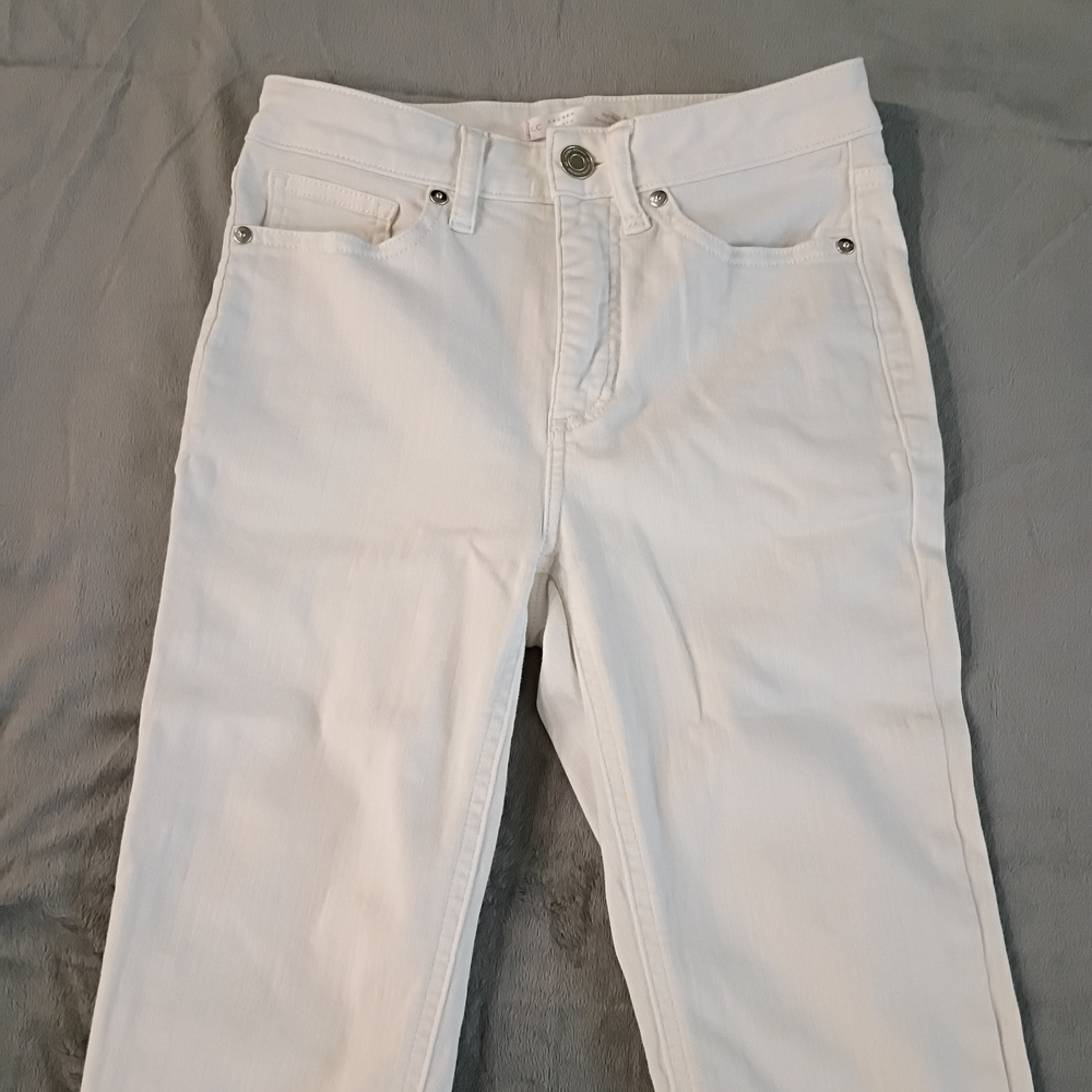 Lauren Conrad High Rise Skinny Ankle White Jeans - Picture 3 of 7